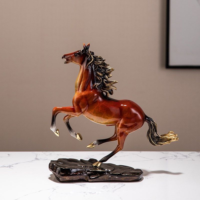 优选铜 新中式柿柿u如意铜件摆件黄铜万事葫芦事事办公室老