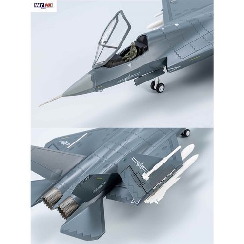 优选歼35飞机模型仿p真合金1:72 中国珠海航展载 j收藏送礼