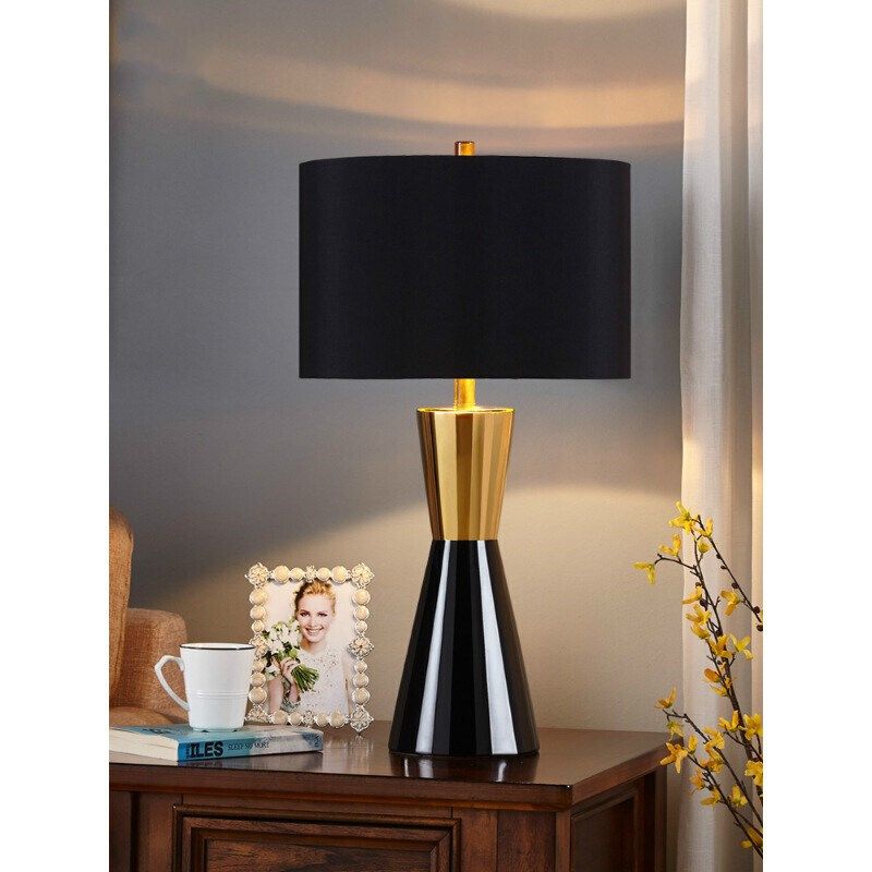 优选美式时尚f卧室床头陶瓷台灯欧式现代简约温馨创意客厅书房家