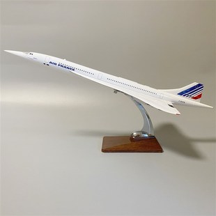 新款50cm带轮子带灯1:125英B航法航超音速协和号飞机模型仿真航模