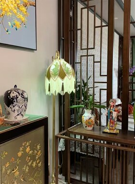 优选中式vintagep黄铜复古钓鱼落地灯客厅卧室装饰设计感氛围法式