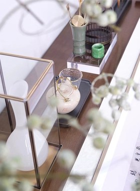 优选新中式禅意摆件组合笔架茶具砚台H毛笔画轴样板间书房摆设书