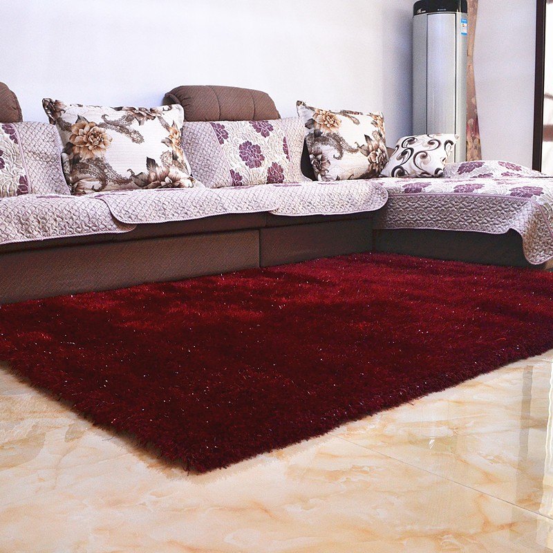 新款德阳欧式加厚弹力丝地毯客厅茶几毯卧L室床边毯定制满铺婚房