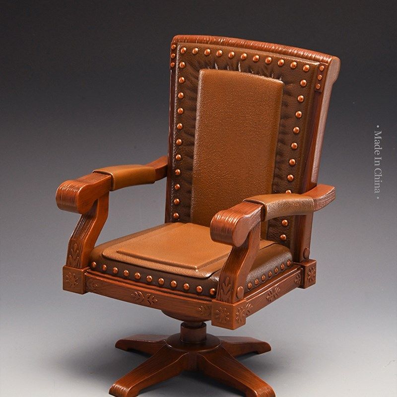 优选1/6兵人场景配件bjd微缩娃屋F复古欧式办公桌椅手办模型落地