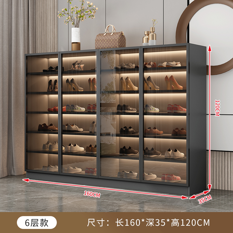 新款玻璃鞋柜f家用门口大容量入户玄关柜一体新款高立式简约阳台