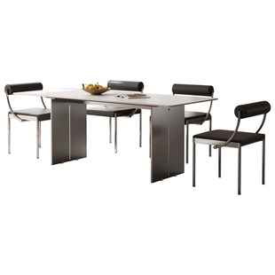 优选政府补贴新款 不锈A钢岩板餐桌新明珠现代客厅家用餐桌