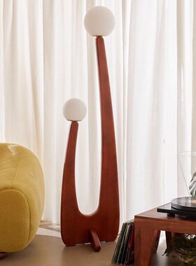 优选丹麦vintage复古t落地灯ins风少女卧室客厅床头北欧实木中古