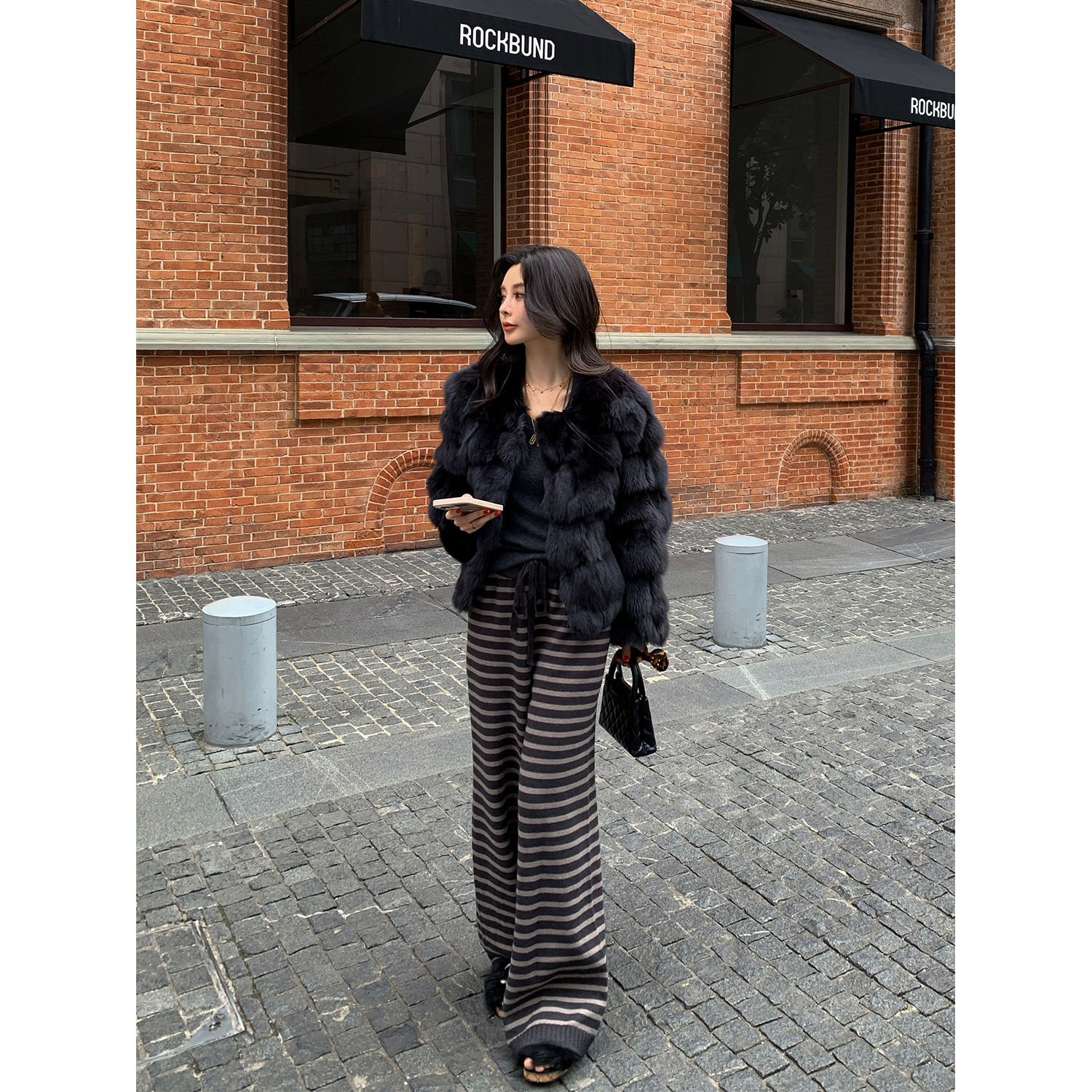 11/11 10AM  徐琳「慵懒垂垂裤」宽边系带垂坠感安迪绒阔腿裤子女