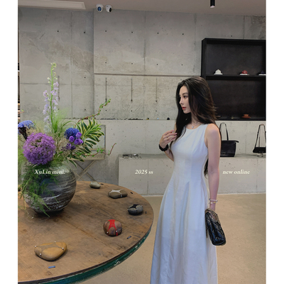 MINISTUDIO徐琳「茉莉裁夏」私服静奢BC法式气质立裁收腰无袖长裙