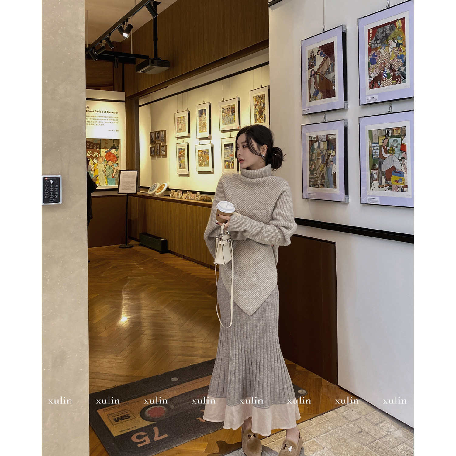 MINI STUDIO徐琳冬季收官 绵绵鱼尾 花边鱼尾针织半裙,女装/女士精品,半身裙,淘宝优惠券,粉丝福利购,淘宝优惠卷