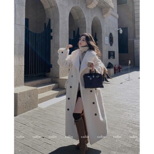 软熊抱云梦颗粒绒长款 徐琳冬季 10AM 大衣