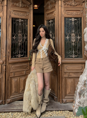 11/11 10AM徐琳「钓系打底」设计师款不规则蕾丝拼接正肩慕斯上衣