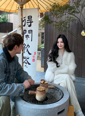 12/2  10AM  徐琳「极地初雪」轻奢线托斯卡纳皮毛一体皮草外套