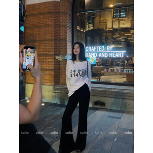 高腰大长腿高弹微喇铜氨空气裤 MINI 界主场 裤 STUDIO徐琳2024AW