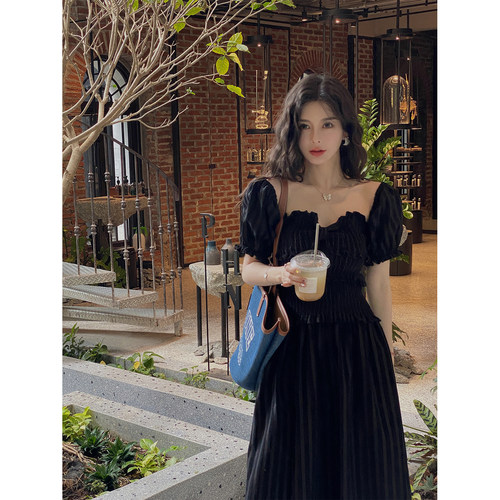 徐琳mini泡泡袖连衣裙