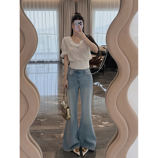 STUDIO徐琳「春夏主角」莱赛尔棉牛仔微喇阔腿裤 MINI 10AM