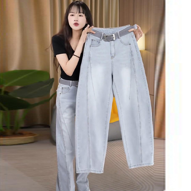 今年流行弯刀牛仔裤女夏季薄款