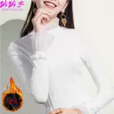 Флисовый демисезонный приятный телу лонгслив, высокий воротник