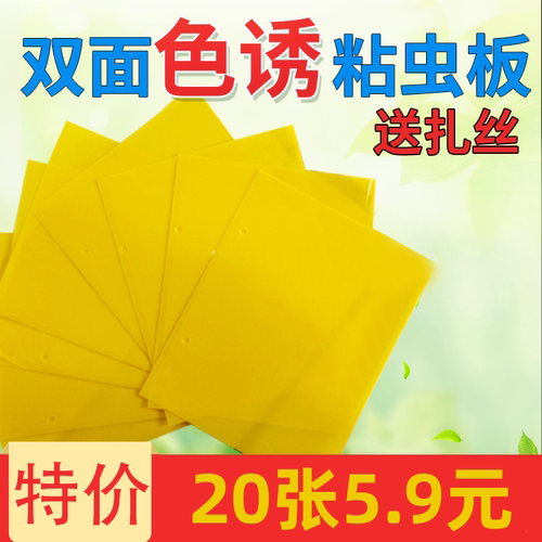 粘飞虫的双面粘虫板家用大棚通用