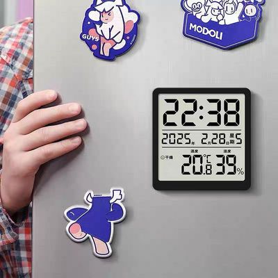 超薄温湿度计时钟室内家用多功能
