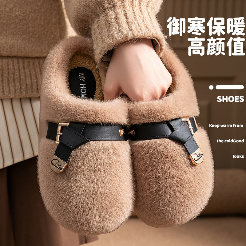 网红毛毛拖鞋女外穿2025新款