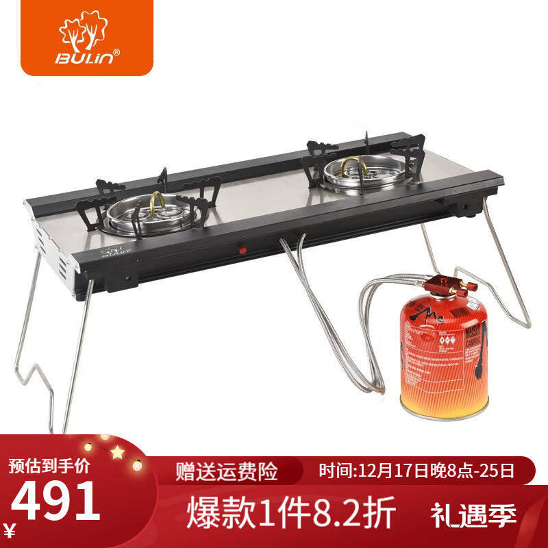 步林（BULin）户外便携式双头炉大功率猛火车载便携煤气灶露营野