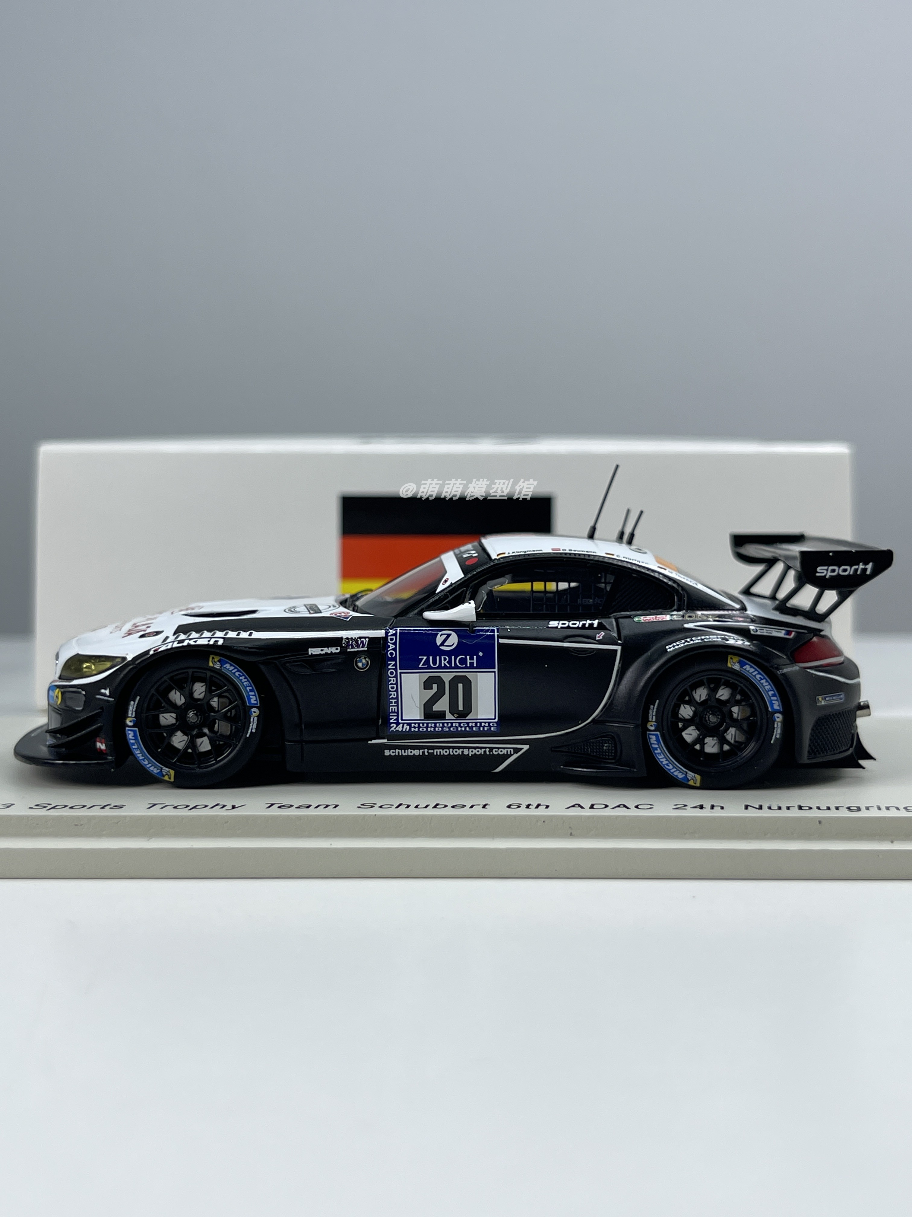 spark 1:43 宝马 z4 gt3 adac 纽伯格林24小时 2014 6th 车模礼物