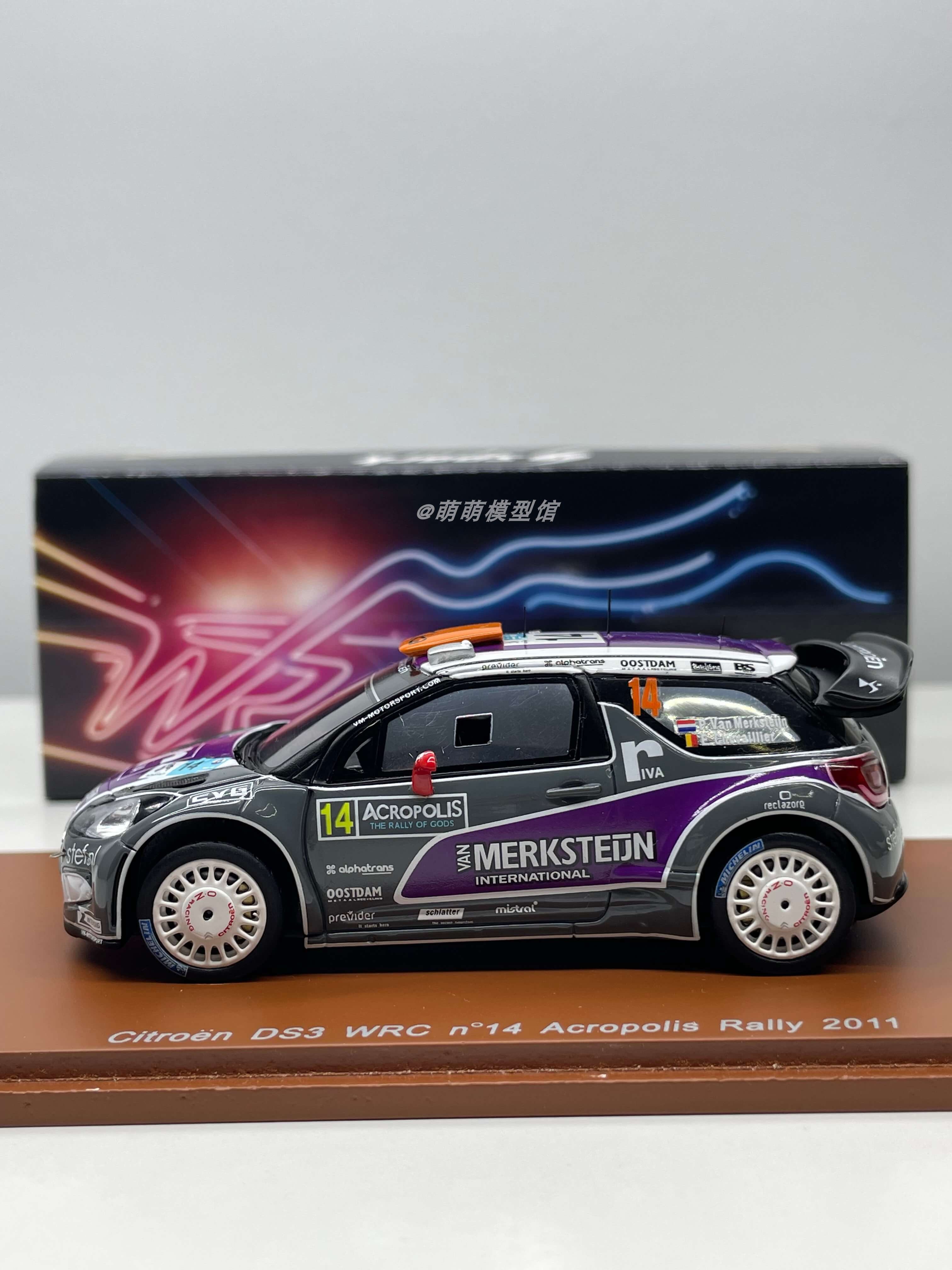 spark 1:43 雪铁龙 ds3 wrc 2011 合金拉力赛车模型玩具摆件礼物