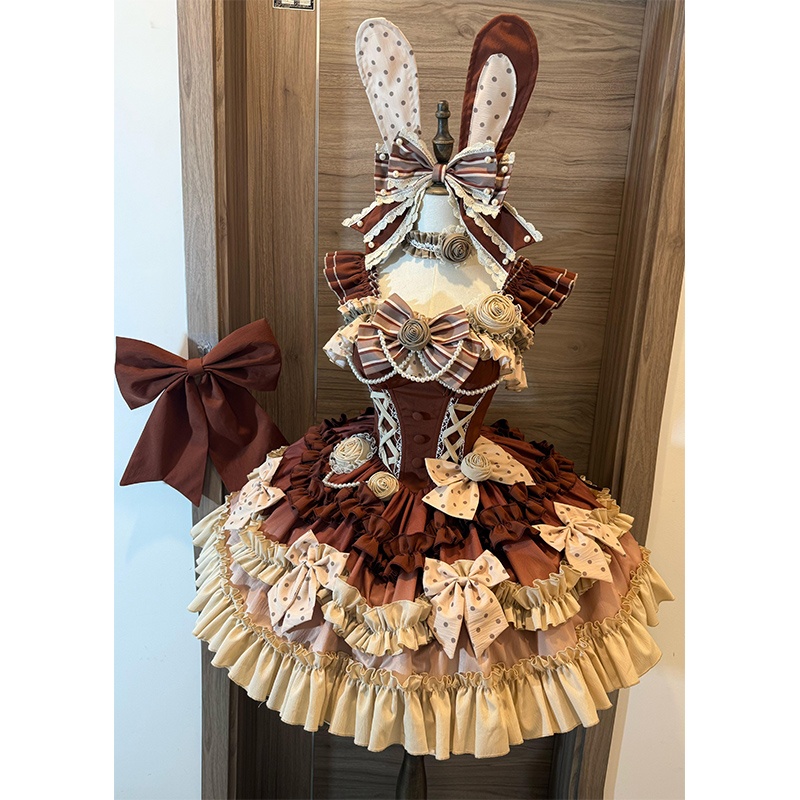 巧克力色洛丽塔jsk裙子lolita裙礼服连衣裙洋装蛋糕公主裙洛丽塔