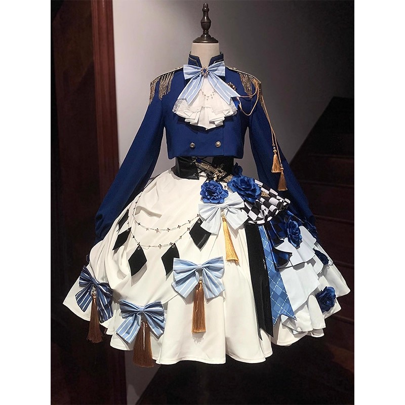 英伦风华丽Lolita裙洋装JSK军Io裙骑士洛丽塔cosplay服装二次元