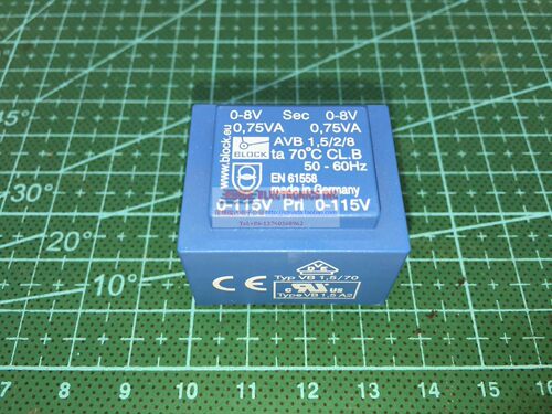 BLOCK AVB1.5/2/8 1.5VA 2x8V 全新原装进口PCB变压器