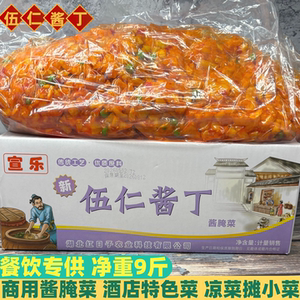 宣乐伍仁酱丁酱菜净重9斤八宝菜萝卜干咸菜开味下饭菜甜脆商用