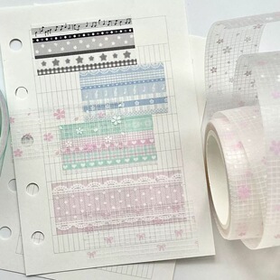 【至橘】「星协奏曲」闪砂淡色套组盐系打底和纸胶带分装手帐