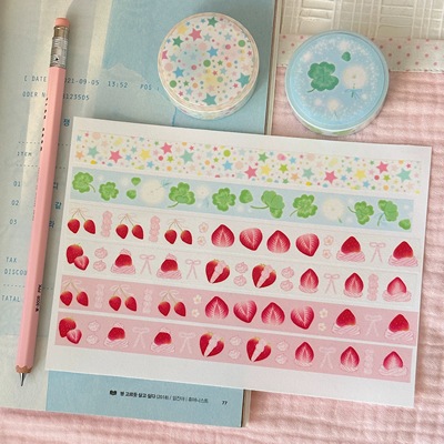 【至橘】Springforth原创胶带奶油草莓和纸胶带分装盐系可爱拉条