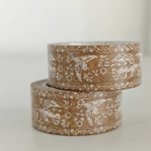 【至橘】日本mt蕾丝鸟基础百搭和纸胶带分装手帐素材福袋