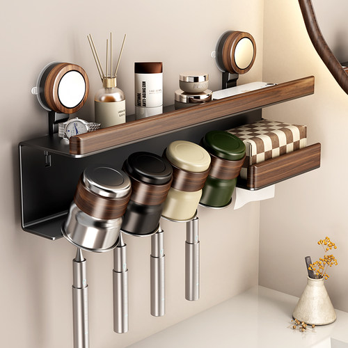 吸盘牙刷置物架壁挂式免打孔