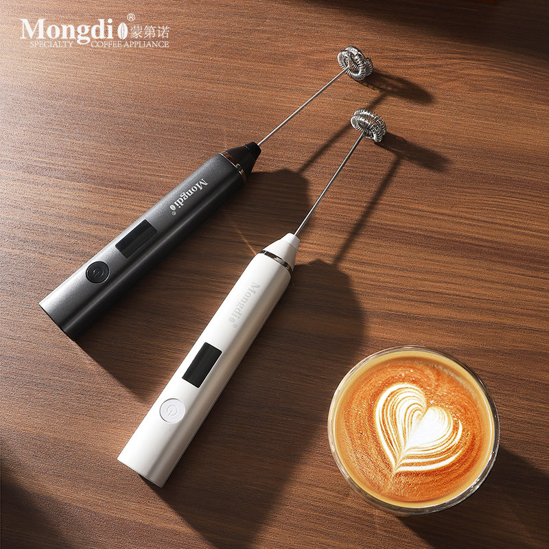 Mongdio咖啡打泡器打奶泡器电动奶泡奶泡机器家用牛奶搅拌棒奶泡