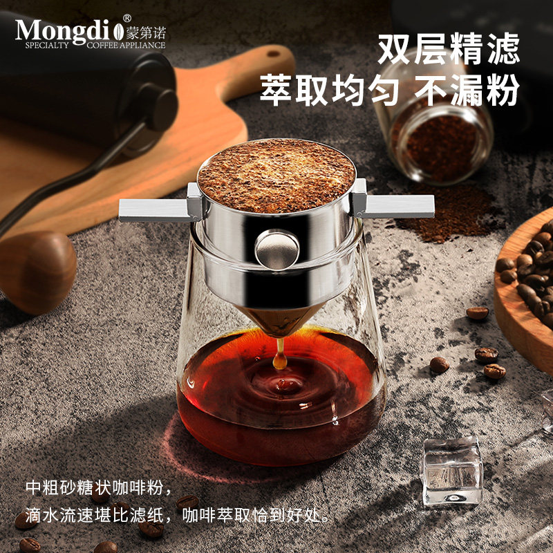 不锈钢咖啡滤网便携咖啡过滤器手冲咖啡滤杯免滤纸挂耳漏斗过滤网