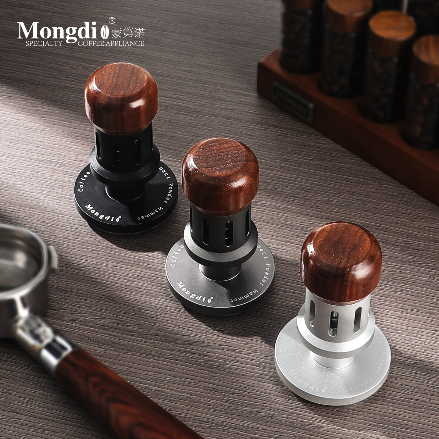 Mongdio压粉锤咖啡压粉器原力粉锤恒力51/58mm不锈钢咖啡机配件