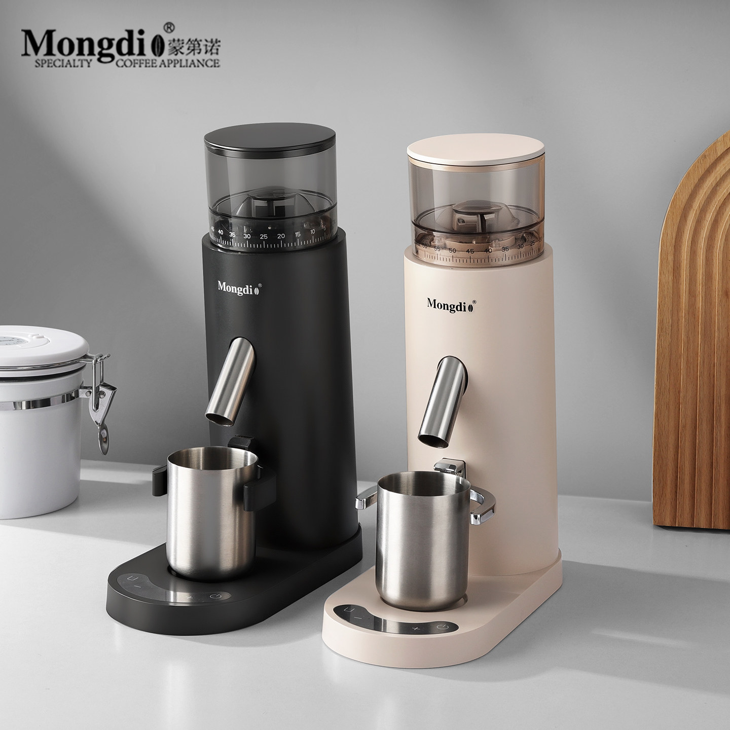 Mongdio咖啡磨豆机电动咖啡豆研磨机意式手冲专业CNC咖啡研磨器具
