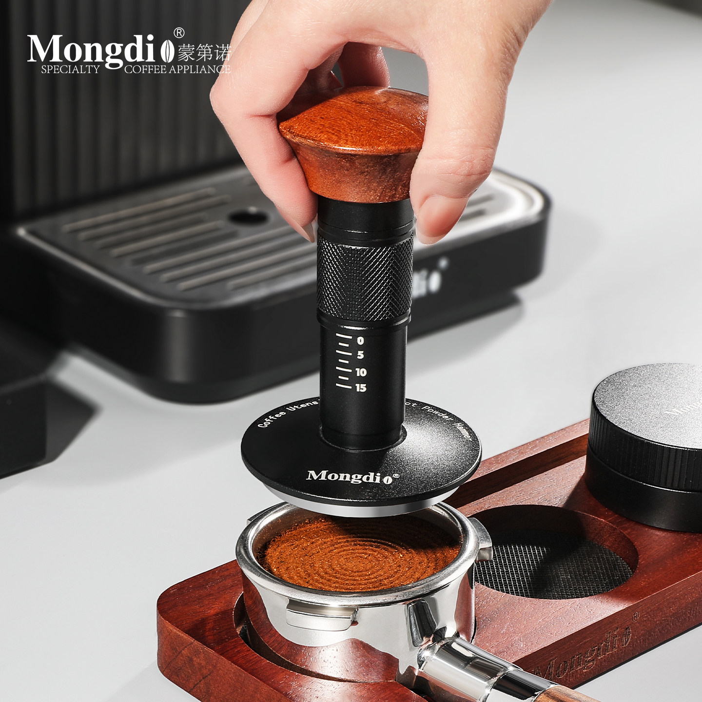 Mongdio恒力压粉锤咖啡压粉器冲击粉锤布粉器意式咖啡机配件58mm