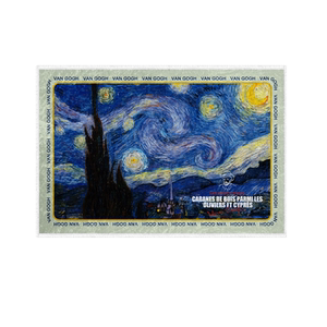 梵高油画星空麦田硅藻泥地垫
