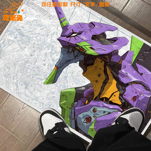 新世纪EVA福音战士初号机动漫硅藻泥地垫子室内玄关入户门口脚垫