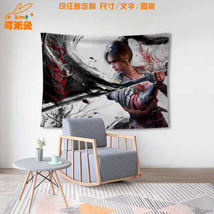 明末渊虚之羽游戏周边电竞房背景布宿舍卧室沙发墙挂布墙面装饰画