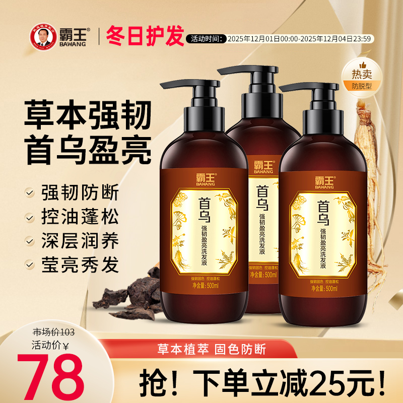 霸王固发洗发水干枯暗哑自然清香