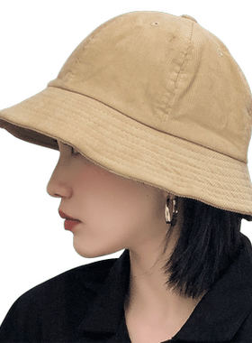 可爱圆顶小巧秋季休闲风渔夫帽子