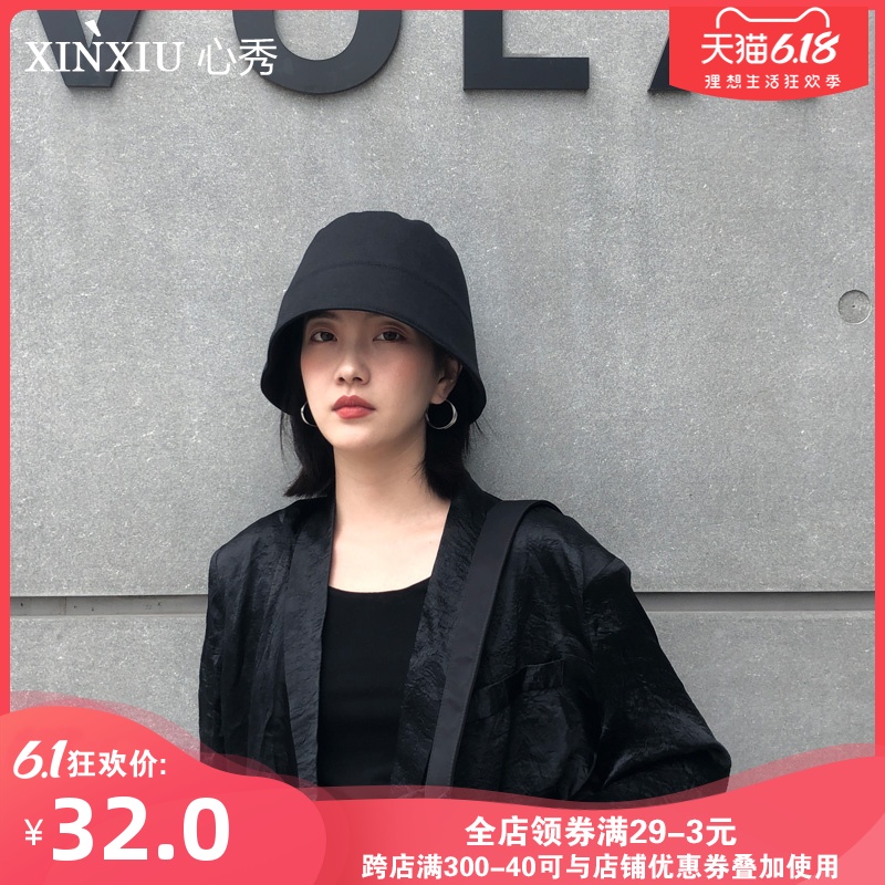 百搭水桶帽禁欲系小众设计师款自制渔夫帽日系钟型盆帽女帽子秋季