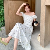 25夏季棉布印花连衣裙·大领落肩两穿连衣裙P130K195，女装连衣裙，慧峰