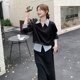 秋季新款休闲显瘦半身裙两件套，女装套装/套裙，慧峰