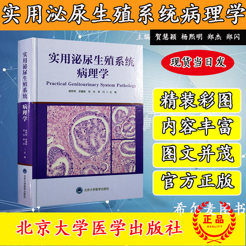 正版现货当日发 实用泌尿生殖系统病理学杨熙明 贺慧颖 郑杰 郑闪主编 2018年12月出版 版次1 精装 北京大学医学出版社 男科
